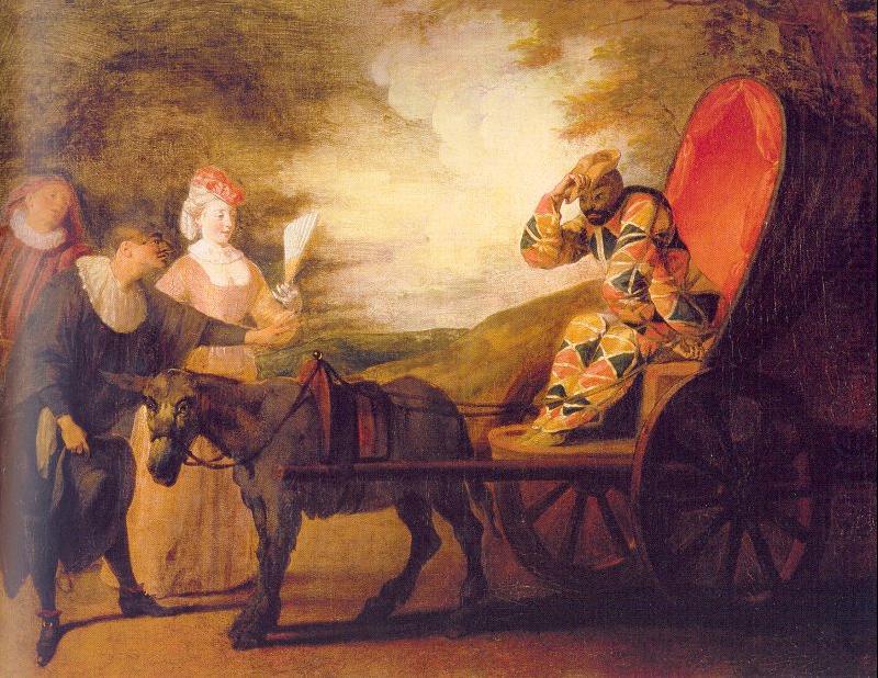 WATTEAU, Antoine Harlequin, Emperor on the Moon china oil painting image